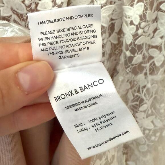Bronx and Banco Megan Mini Dress in White Blanc Small Women’s - Picture 7 of 11